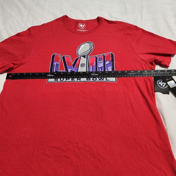New Super Bowl LVIII Red '47 Brand T-Shirt NFL Las Vegas XL NWT - Picture 4 of 6